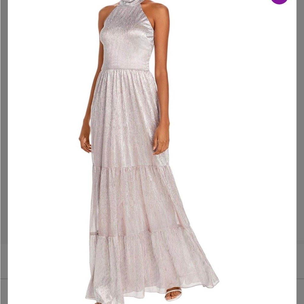 NWT pastel tiered halter dress